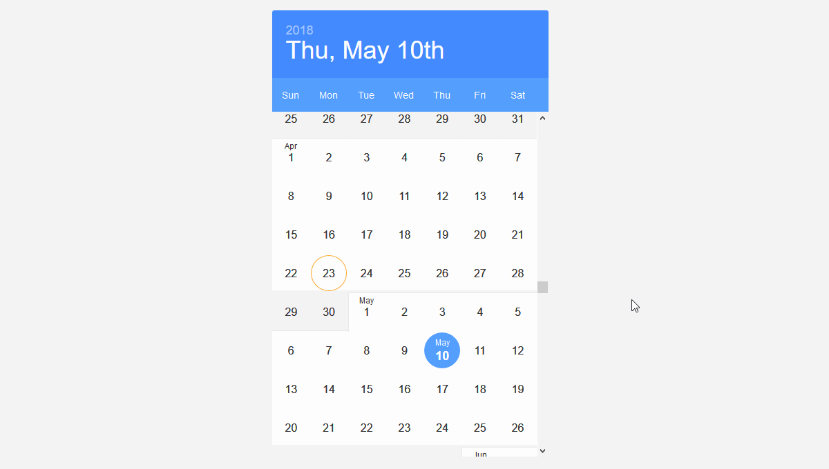 react-infinite-calendar