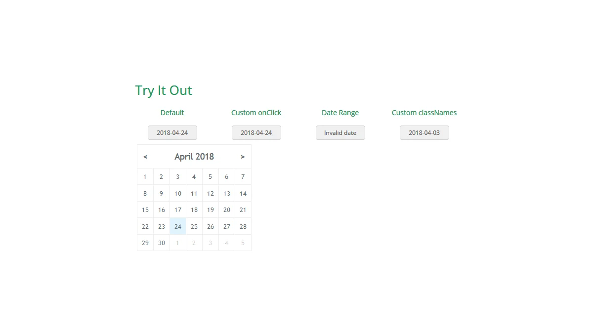 react-simple-datepicker