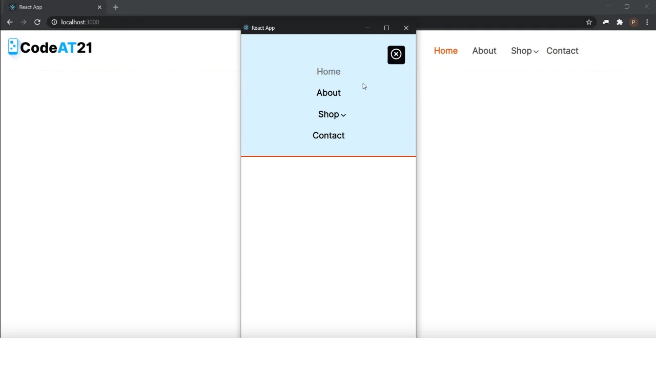React Navbar Dropdown Menu Responsive