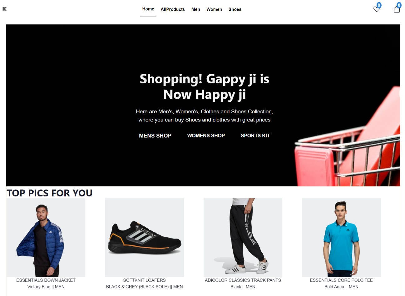 Sports-K - An e-commerce website about sports using React