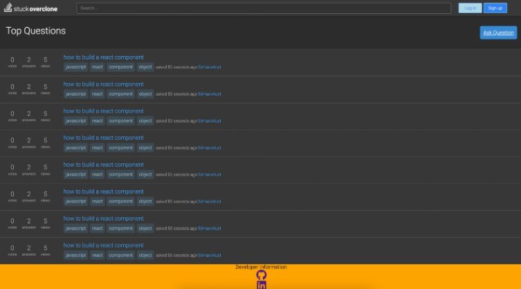 Stack Overflow Clone App with React