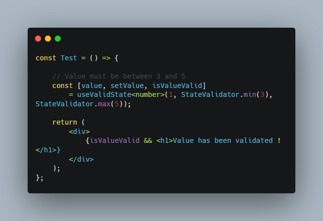 State Validation For React