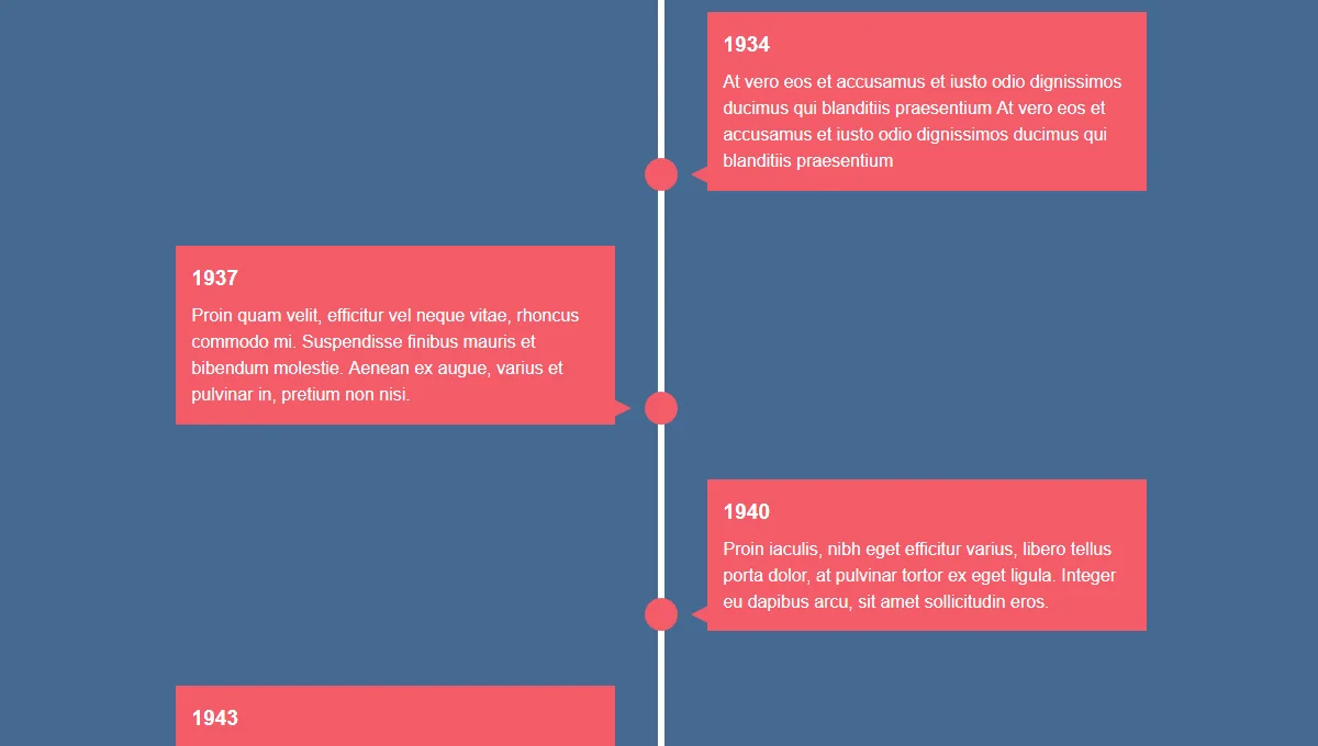 Collection of free ReactJS timelines: horizontal, vertical