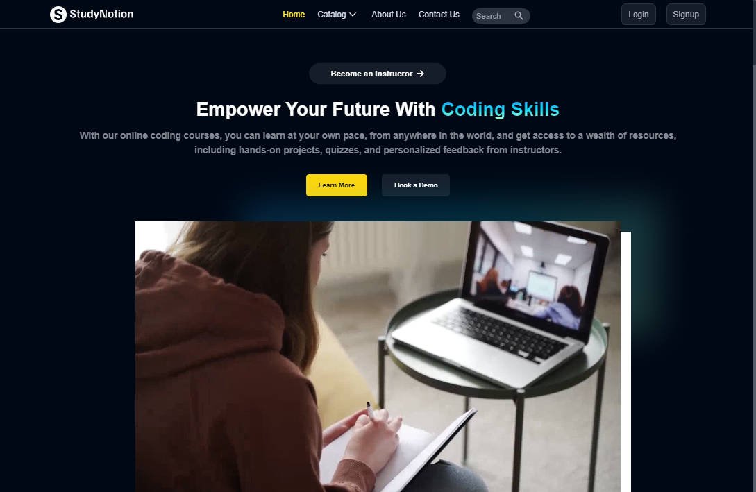 StudyNotion Online Education Platform built using ReactJS