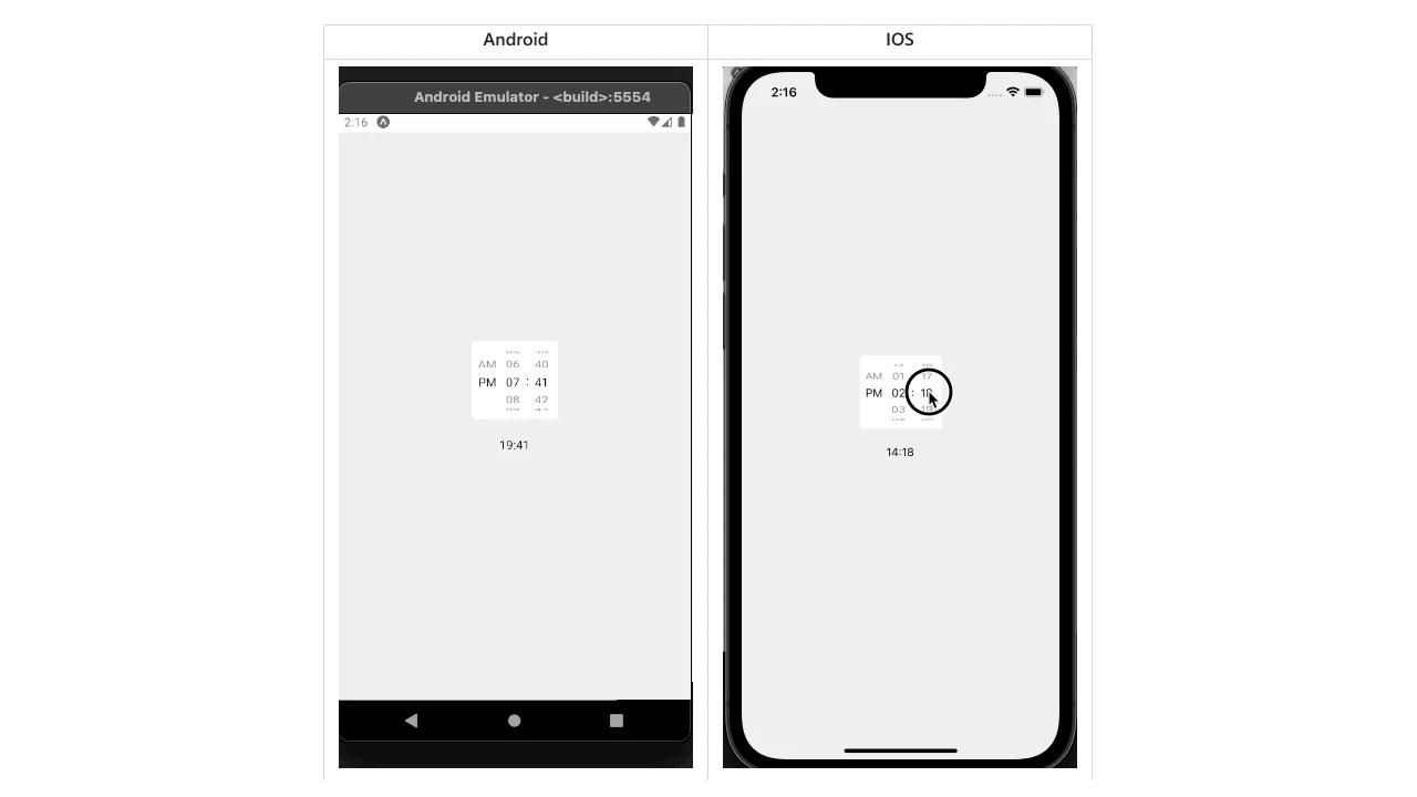 React Native Wheel Time Picker