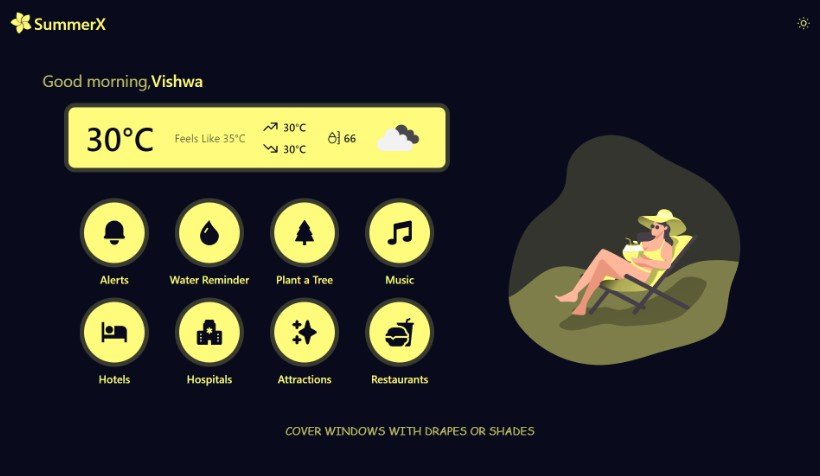 SummerX: Suffer from weather changes by providing real-time alerts, location-based nearby services