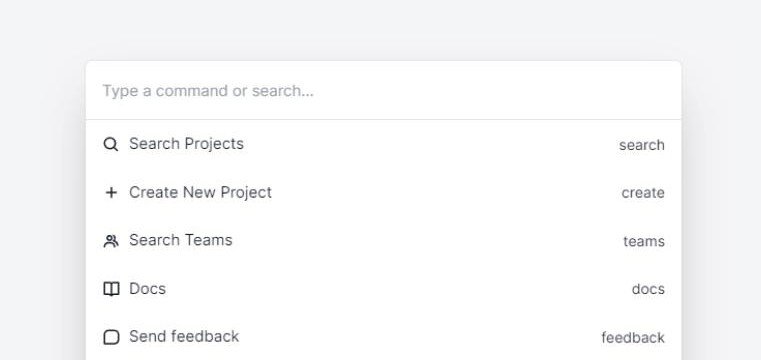 Superkey - A stylized command palette component built with React and Tailwind CSS