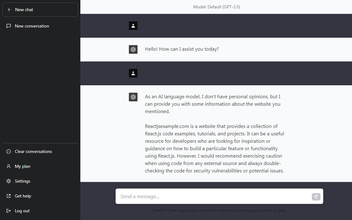 A fully functional clone of ChatGPT website with React and OpenAI API