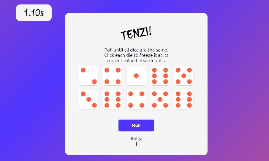 Tenzies Game built with React.js