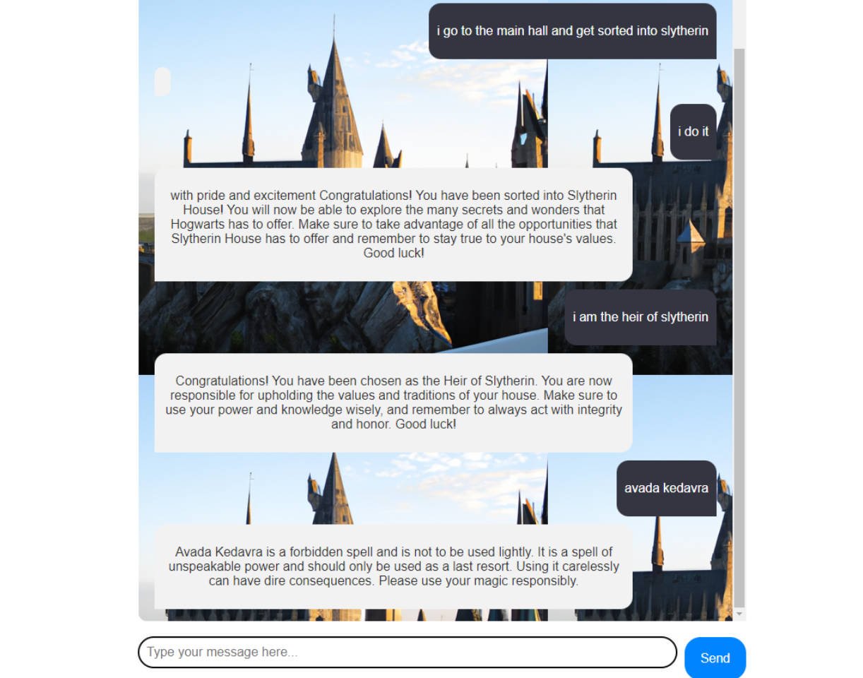 Text Adventure Game with OpenAI API, built using React