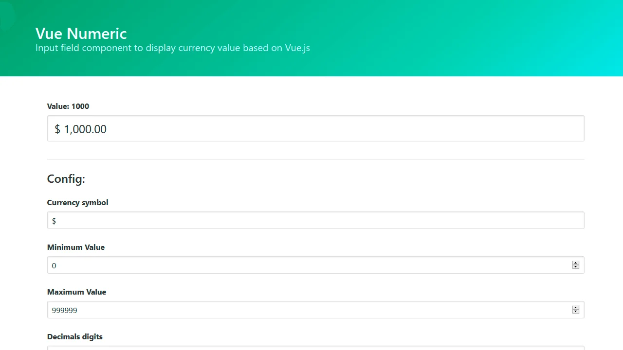 Vue Numeric