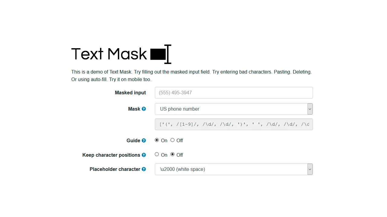 Text Mask