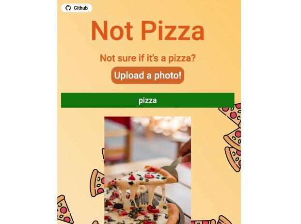 The art image classification app that tells users if the photo they uploaded is a pizza or is not