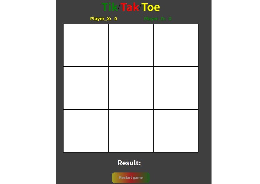 The Tik-Tak-Toe game with React.js