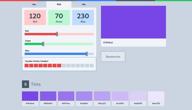 Tints and shades generator in React