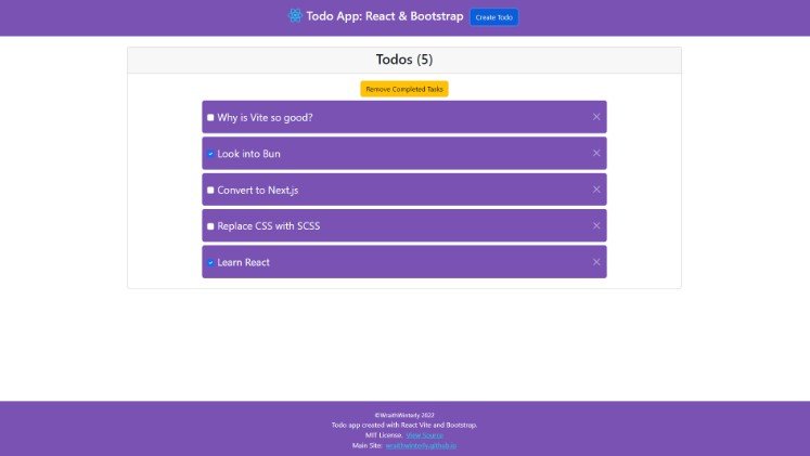 Todo App with React and Bootstrap