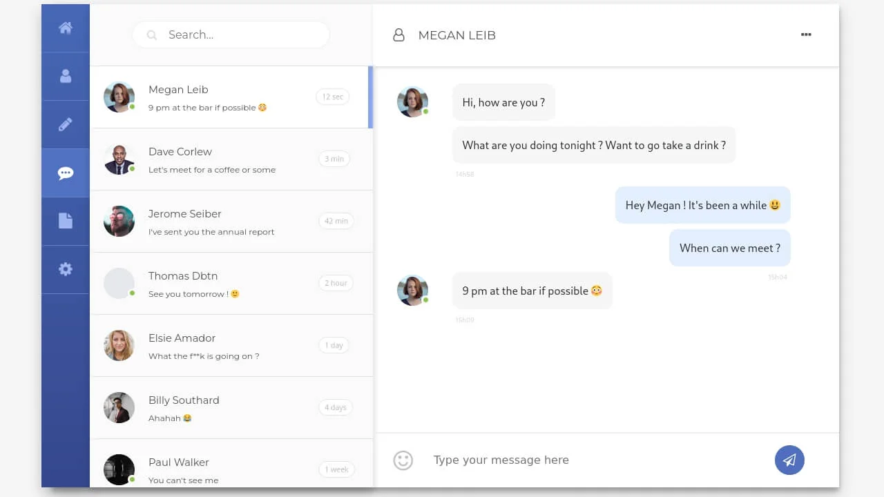 Material Messaging App Concept