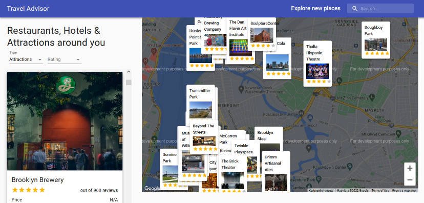 Travel Advisor - React JS Travel Companion App