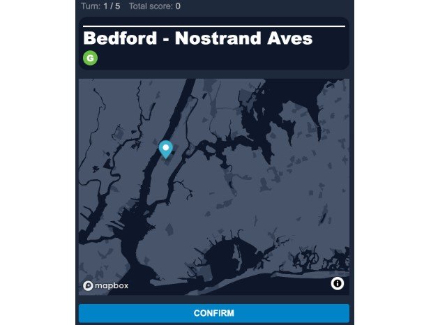A GeoGuessr-style game for the subway