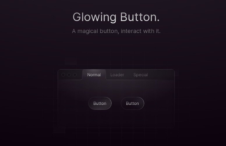 A glowing transparent button animation experiment with React