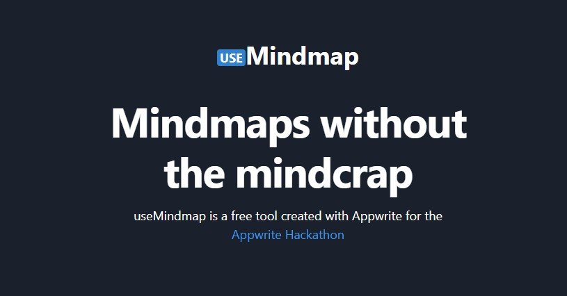 useMindmap - A Mind Mapping Application Built With React And Appwrite