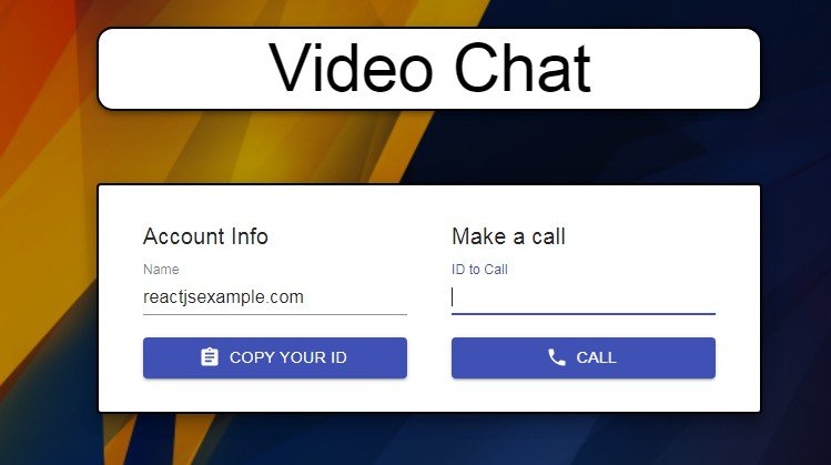 Video chat app built using React, Socket.io and WebRTC
