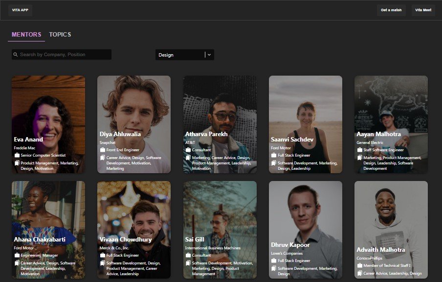 Vita : An Open Source Seach Schedule And Meet App Built With React