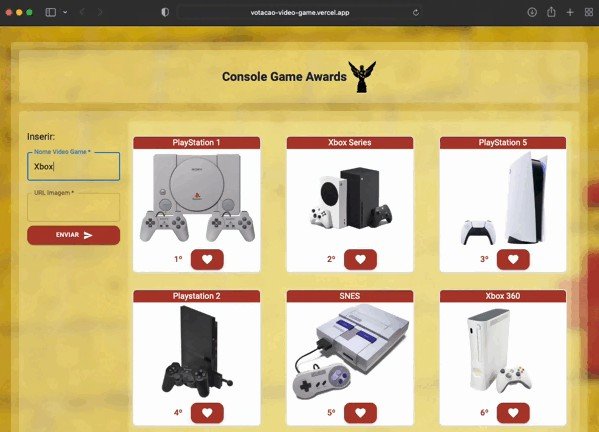 Voting Best Video Games, Built with React