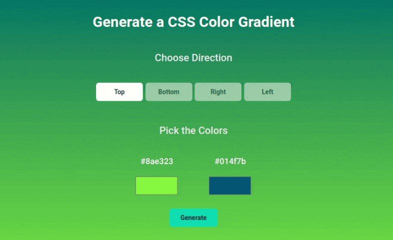 A Gradient Generator App built with React.js