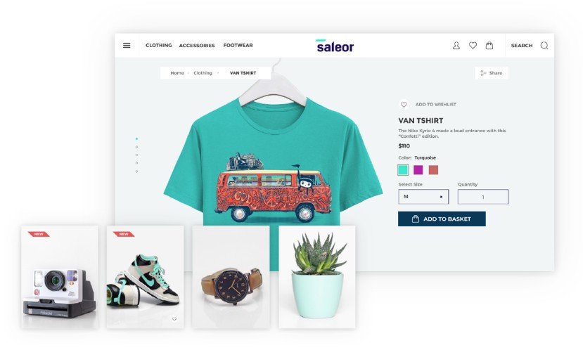A GraphQL-powered, PWA, single-page application storefront for Saleor