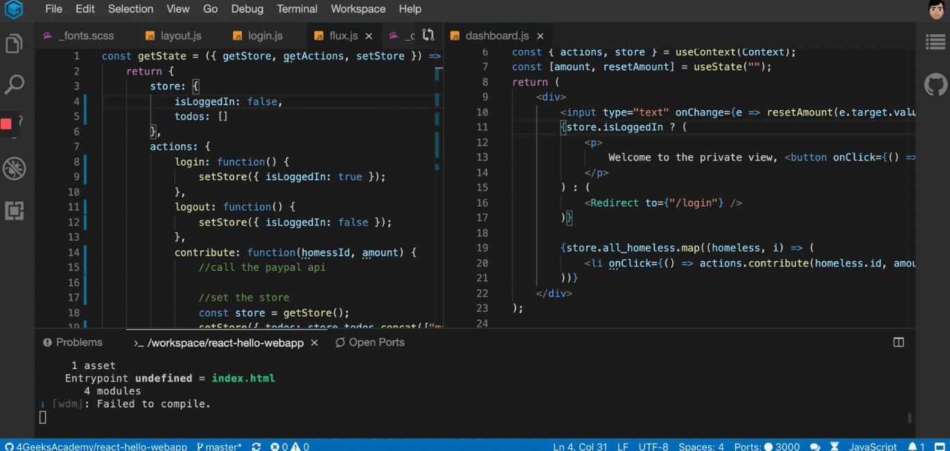 WebApp boilerplate with React JS and Flask API