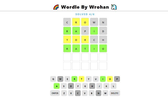 Wordle Clone App using React and Redux