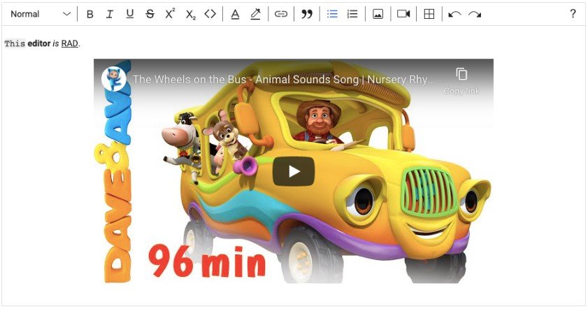 Wysiwyg / Text editor components built using React and Prosemirror