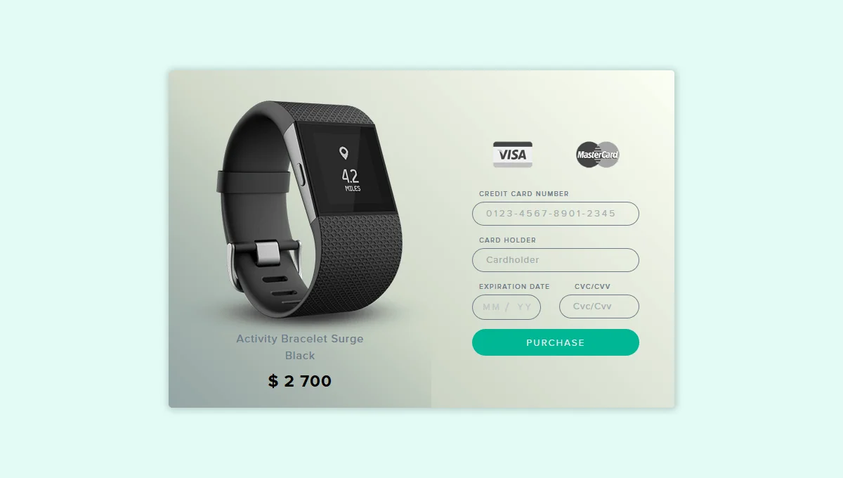 UI Credit Card Checkout