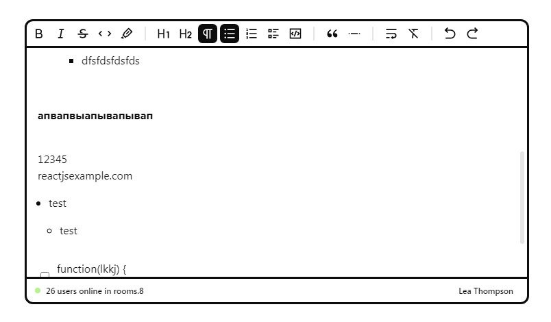A headless, framework-agnostic and extendable rich text editor for react