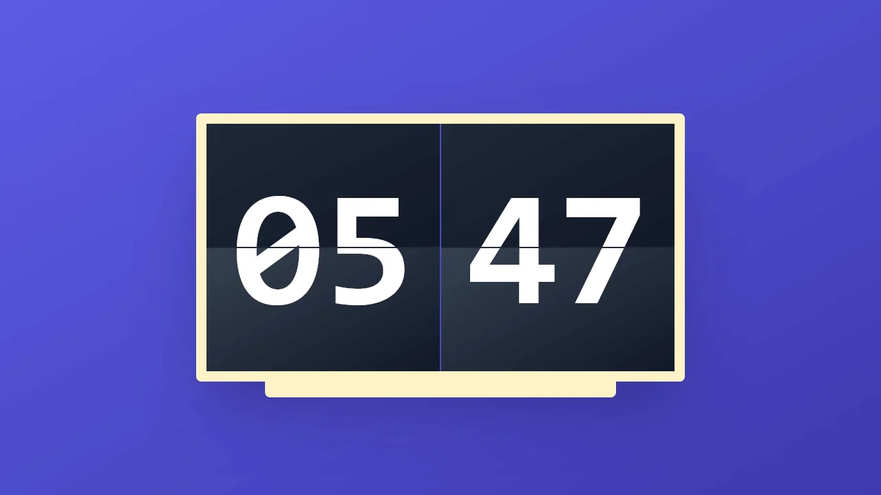 Flip Clock with Tailwind