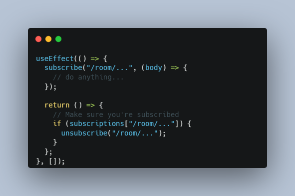 A hook for simple use of stompjs in React npm
