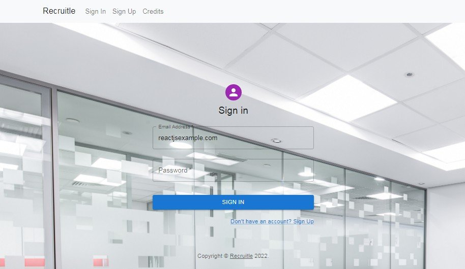 A Job Recruitment Website Built with React