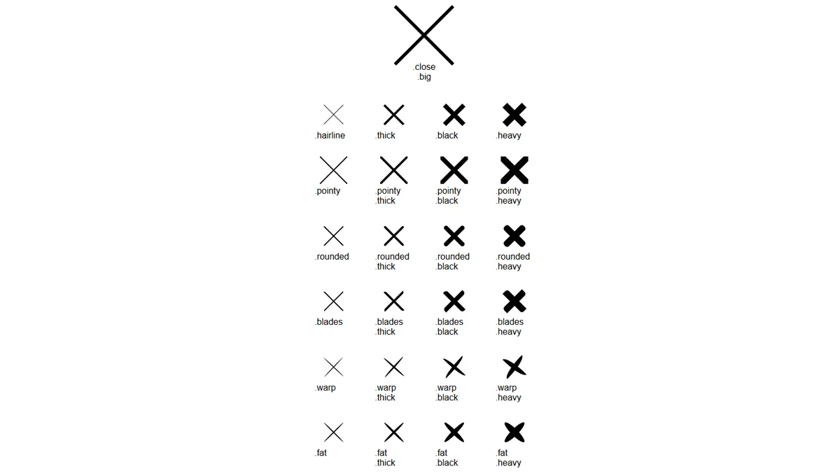 Pure CSS Close Buttons