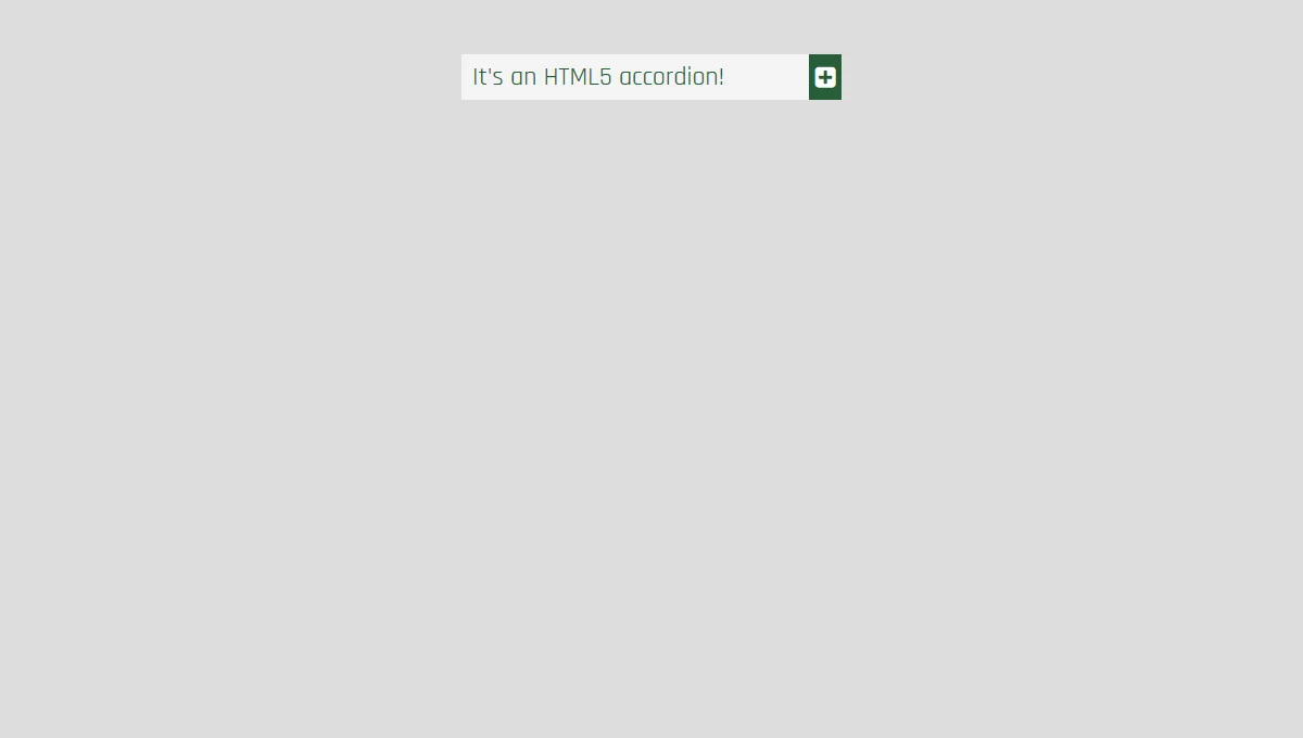 Details/Summary Animated Accordion