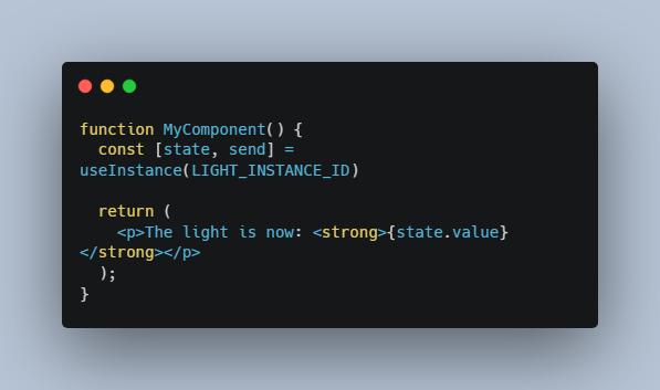 A library built on top of xstate, that allows you to access your machines/services through your react application
