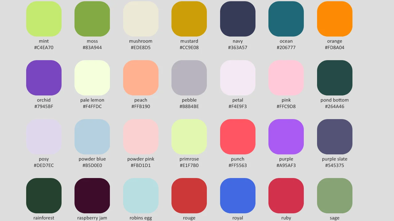 Colour Palette Condensed