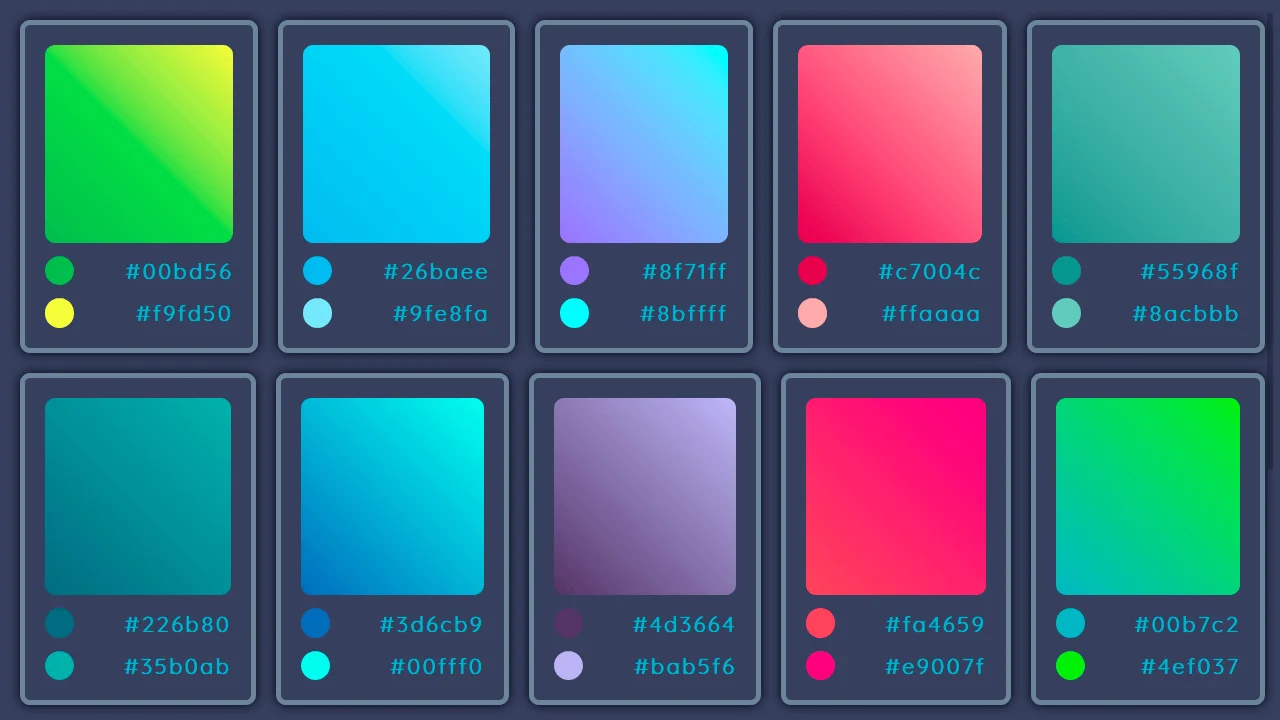 Gradients Collection Preview